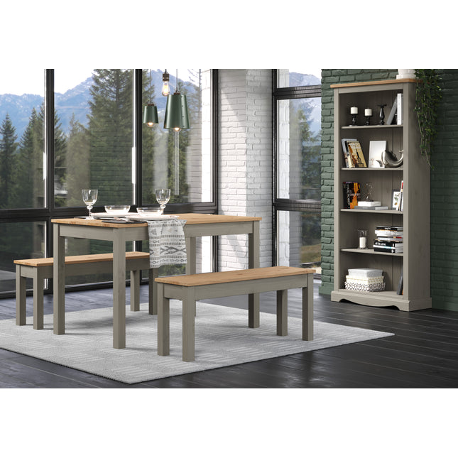 Corona - Grey Linea Bench 1500Mm, Grey Wax & Ant Wax