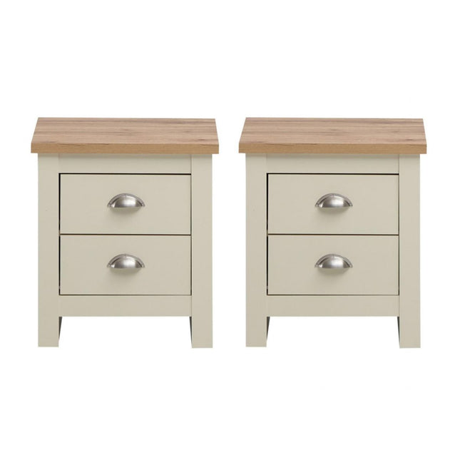 Lisbon - Pack of 2, 2-Drawer Bedside Tables