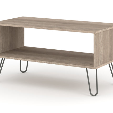 Augusta - Industrial Style Open Coffee Table - Under-Shelf