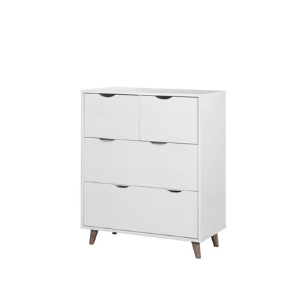 Pulford - 3 Piece Bedroom Set 4 Drawer - White & Sonoma Oak