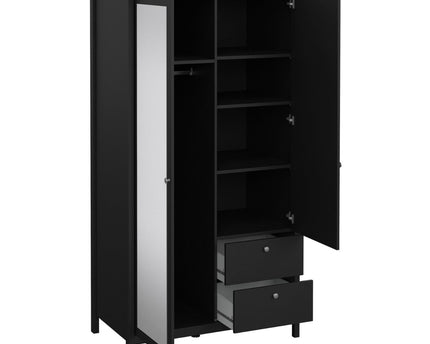 Madrid - Wardrobe with 1 Door + 1 Mirror Door + 2 Drawers