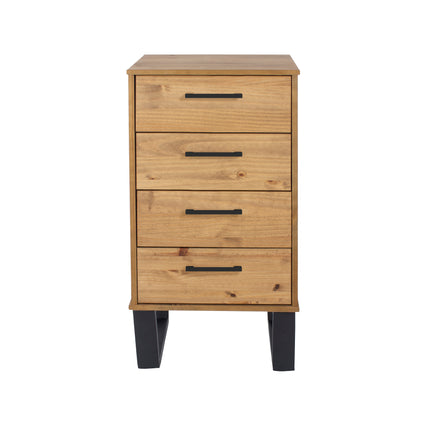 Modern Living - Compact Industrial 4 Drawer Narrow Chest