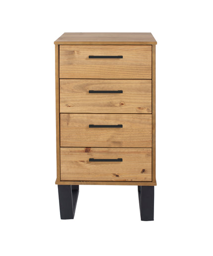Modern Living - Compact Industrial 4 Drawer Narrow Chest