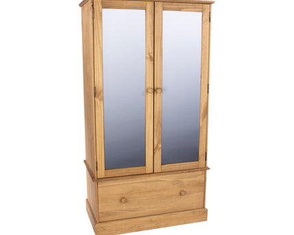 Cotswold - 2 Mirror door, 1 Drawer Wardrobe