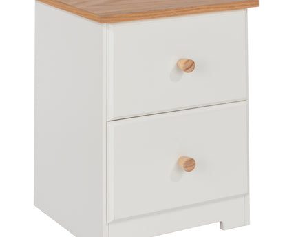 Painted - Petite 2 Drawer Bedside Cabinet - Soft White