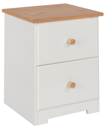 Painted - Petite 2 Drawer Bedside Cabinet - Soft White