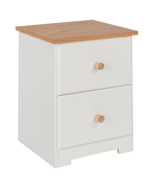 Painted - Petite 2 Drawer Bedside Cabinet - Soft White