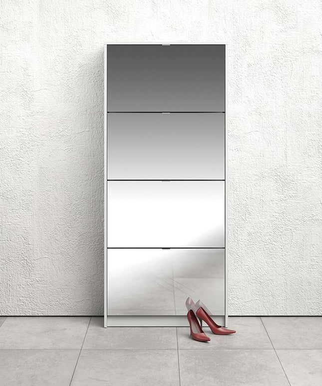 Shoes - Shoe Cabinet 4 Tilting Doors +2 Layers