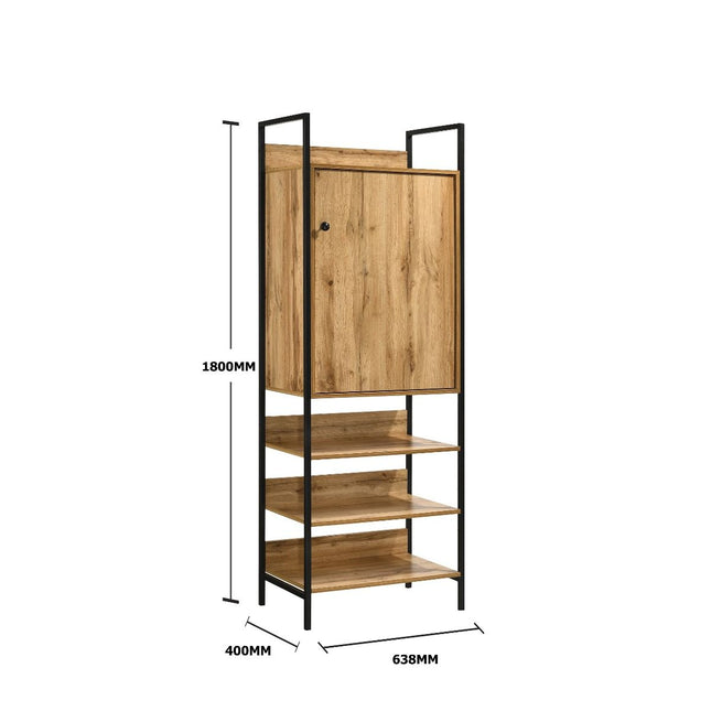 Zahra - Storage Cabinet - 1 Door & 3 Shelves