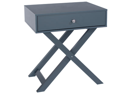 Painted - X Leg 1 Drawer Petite Bedside