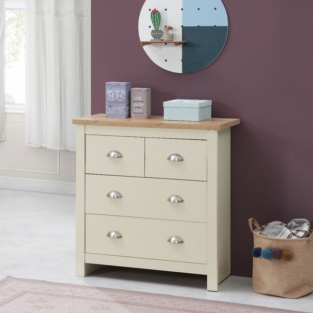 Lisbon - 3-Piece Set - 2 Door Wardrobe, 4 Drawer Chest & Bedside Table