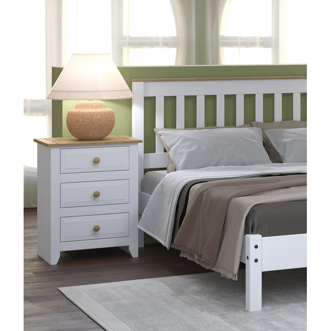 Painted - 3 Drawer Bedside Cabinet