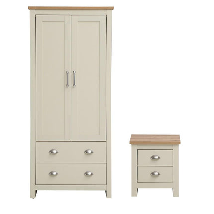 Lisbon - 2-Piece Set - 2-Door Wardrobe & 2-Drawer Bedside
