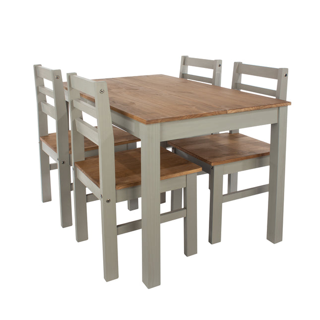 Corona - Grey Linea Rectangular Dining Table Grey Wax