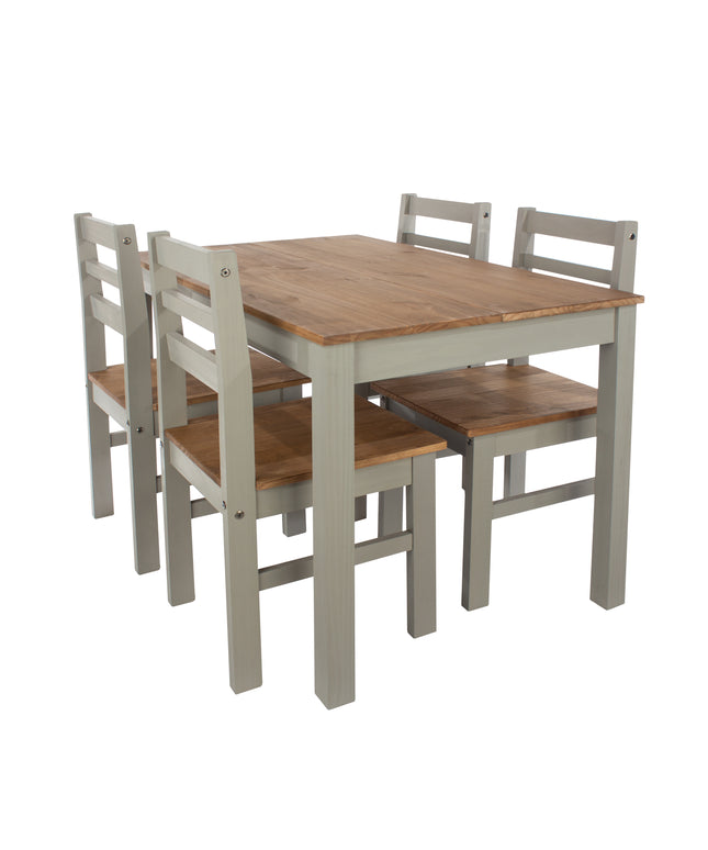 Corona - Grey Linea Rectangular Dining Table Grey Wax