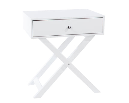 Painted - X Leg 1 Drawer Petite Bedside