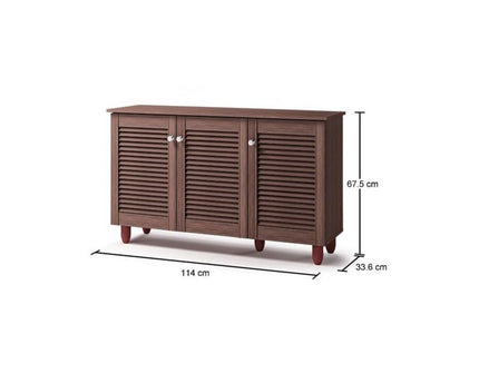 Essentials - Modern 3 Door Shoe Cabinet