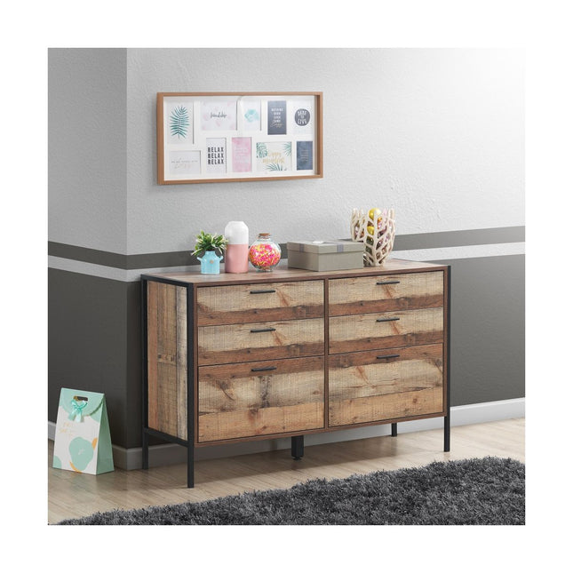 Stretton - 6 Drawer Chest - Rustic Oak