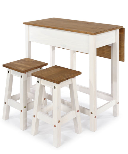 Corona - Drop Leaf Table & 2 Stools