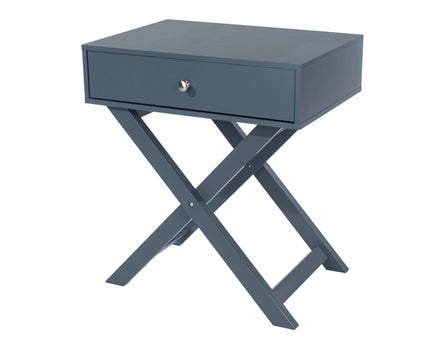 Painted - X Leg 1 Drawer Petite Bedside