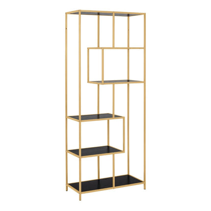 Collection image for: Ash Black Melamine Shelf / Gold Steel Frame