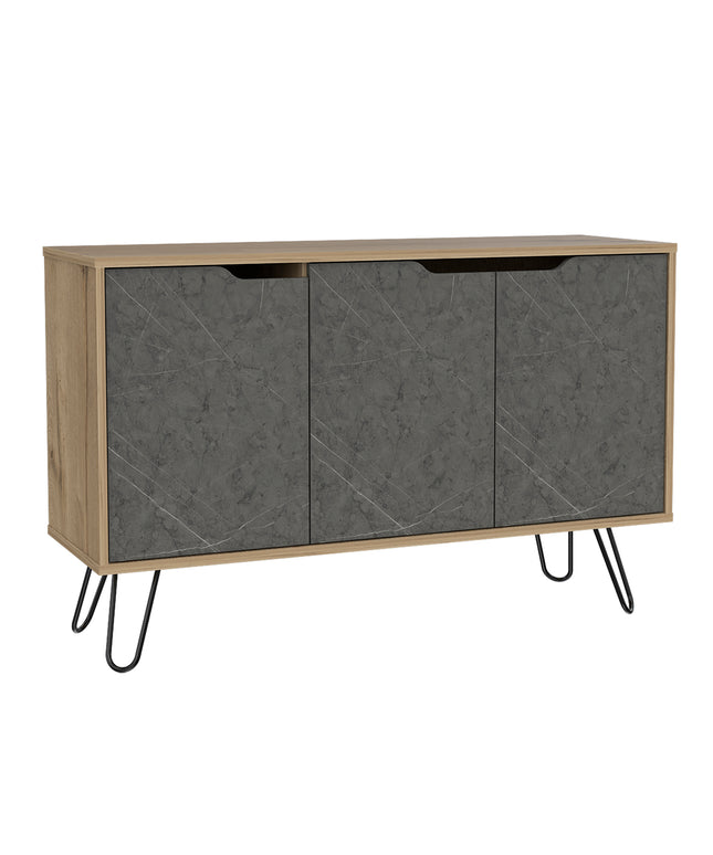 Modern Living - Medium Sideboard - 3 Doors - Bleached Pine