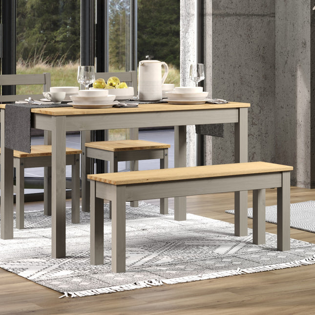 Corona - Grey Linea Rectangular Dining Table Grey Wax