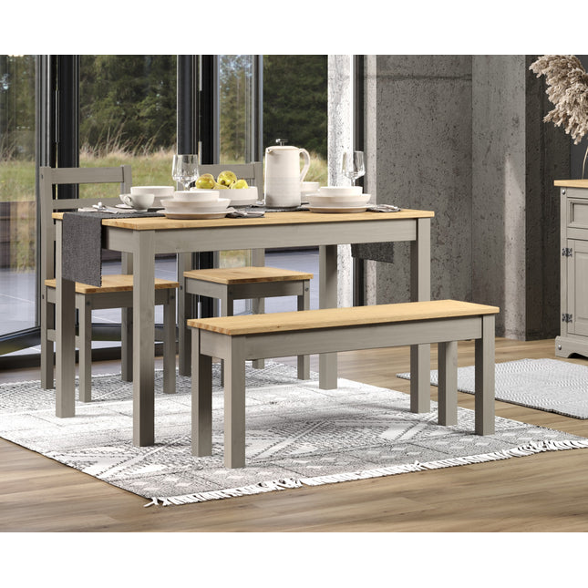 Corona - Grey Linea Rectangular Dining Table Grey Wax