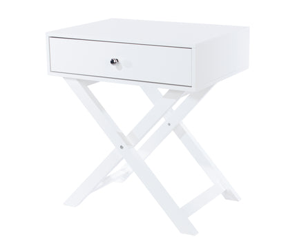 Painted - X Leg 1 Drawer Petite Bedside