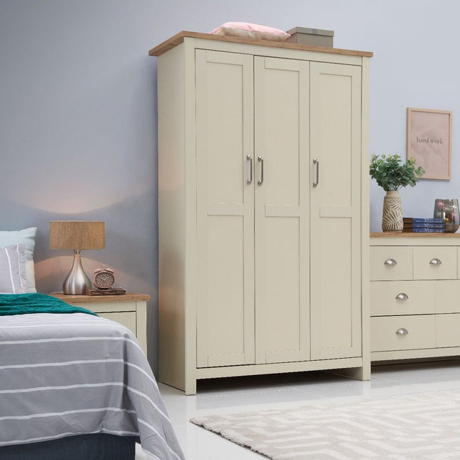Lisbon - 3-Piece Set - 3 Door Wardrobe, 7 Drawer Chest & 2 Drawer Bedside Table