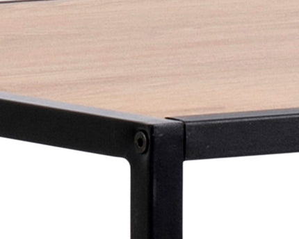 Seaford - Black Metal Bar Table with Oak Top