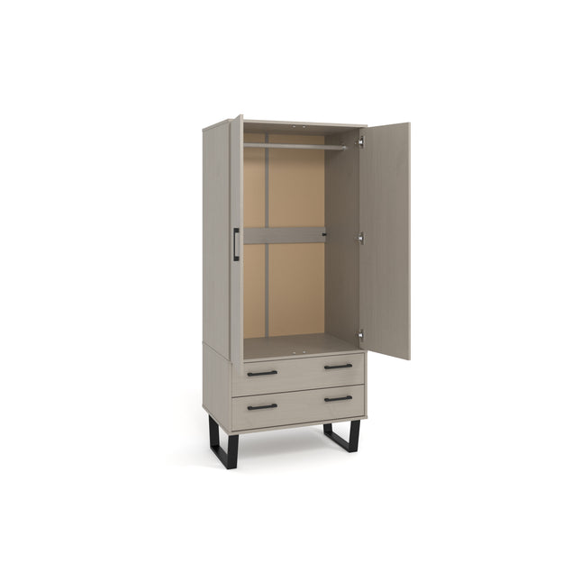 Modern Living - Compact 2 Door 2 Drawer Wardrobe
