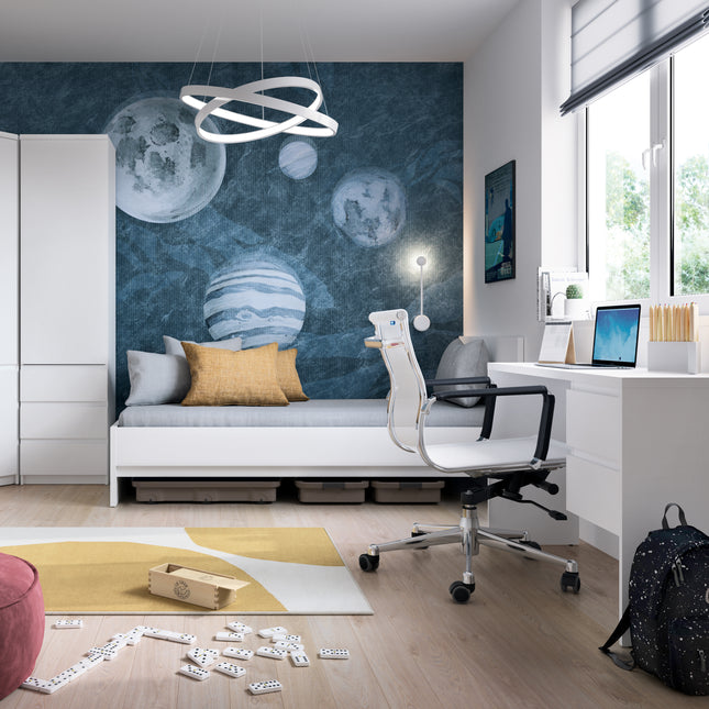 Fribo Desk 2 Drawer in Alpine White