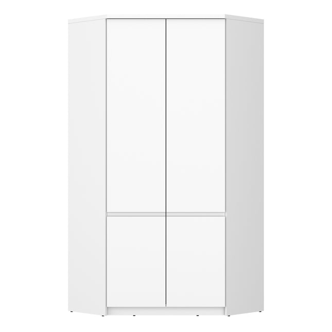 Fribo Corner Wardrobe 2 Door in Alpine White
