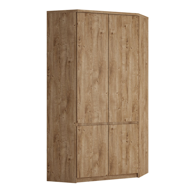Fribo Corner Wardrobe 2 Door in Alpine White