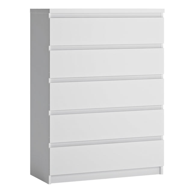 Fribo Chest Of 5 Drawers in Alpine White