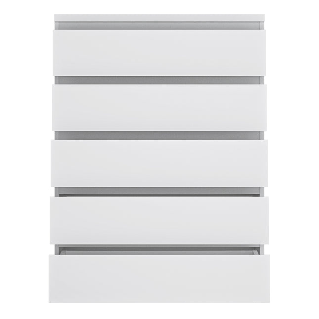 Fribo Chest Of 5 Drawers in Alpine White