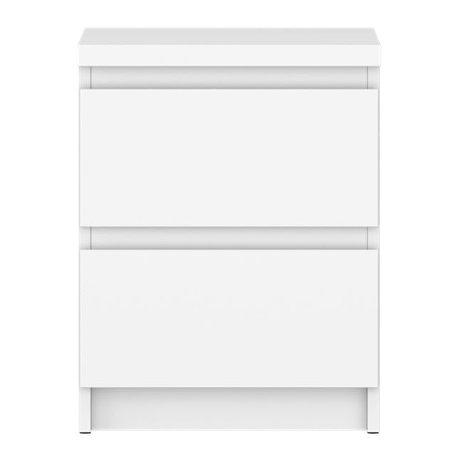 Fribo Bedside Cabinet 2 Drawer in Alpine White