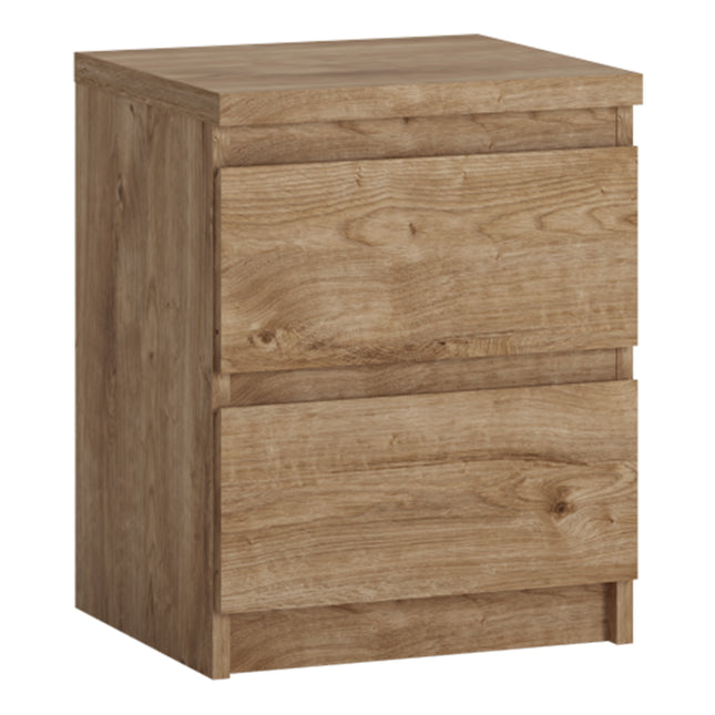 Fribo Bedside Cabinet 2 Drawer in Alpine White