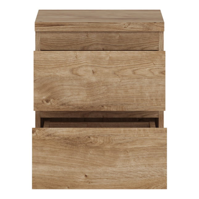 Fribo Bedside Cabinet 2 Drawer in Alpine White