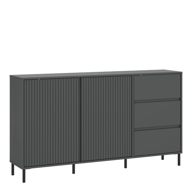 Avenale Sideboard | 2 Door 3 Drawer | Choice of Alpine White Gloss, Anthracite or Cashmere