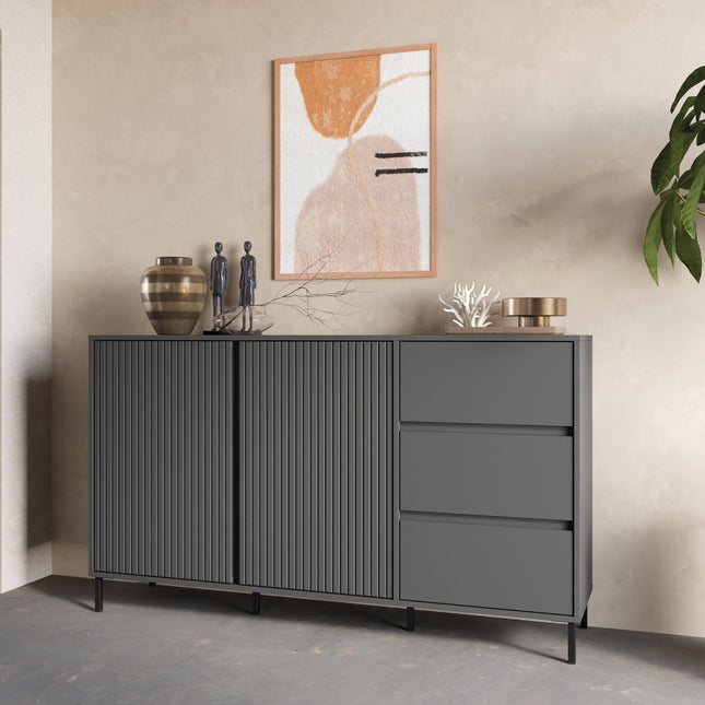 Avenale Sideboard | 2 Door 3 Drawer | Choice of Alpine White Gloss, Anthracite or Cashmere