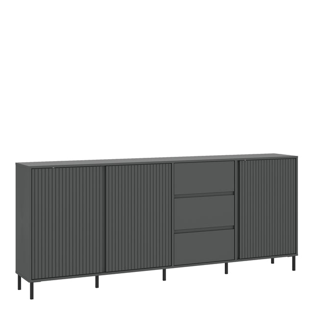 Avenale Sideboard | 3 Door 3 Drawer | Choice of Alpine White Gloss, Anthracite or Cashmere