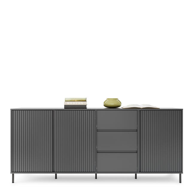 Avenale Sideboard | 3 Door 3 Drawer | Choice of Alpine White Gloss, Anthracite or Cashmere