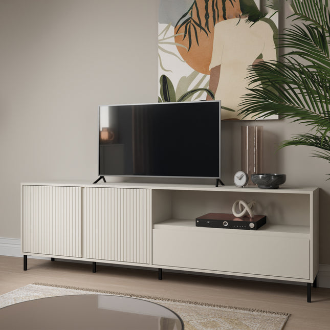 Avenale Wide Display TV Cabinet | 2 Door 1 Drawer | Choice of Alpine White Gloss, Anthracite or Cashmere