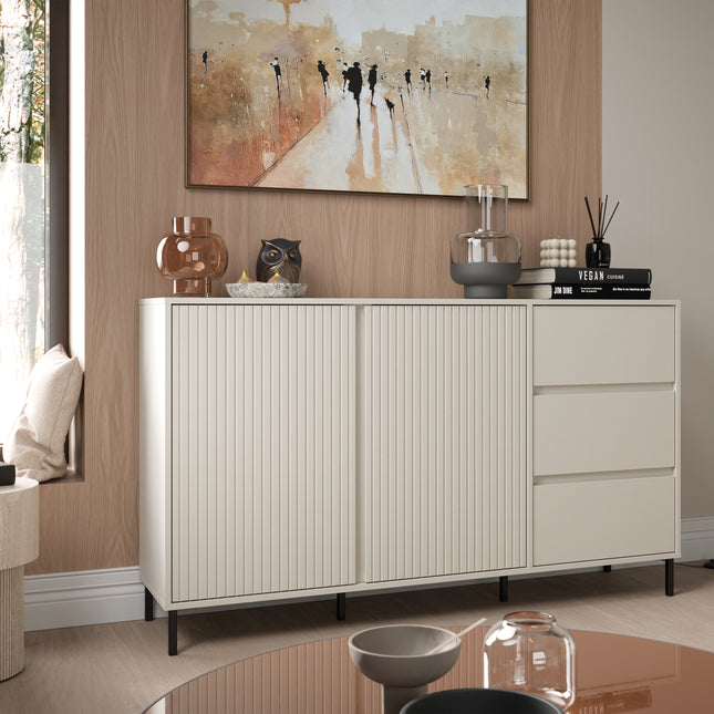 Avenale Sideboard | 2 Door 3 Drawer | Choice of Alpine White Gloss, Anthracite or Cashmere