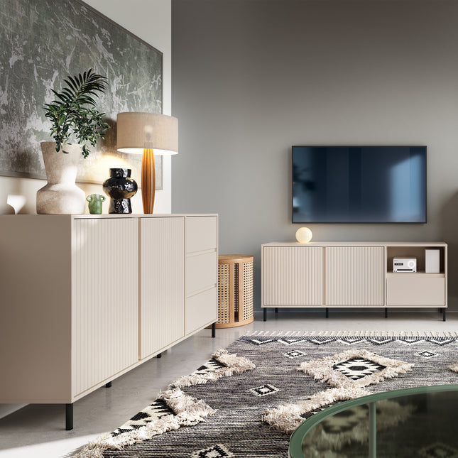 Avenale Sideboard | 2 Door 3 Drawer | Choice of Alpine White Gloss, Anthracite or Cashmere