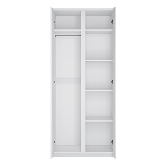 Fribo White 2 Door Wardrobe Laminate 200cm