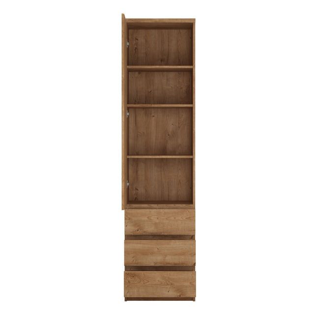 Fribo - Tall Narrow 1 Door 3 Drawer Cupboard