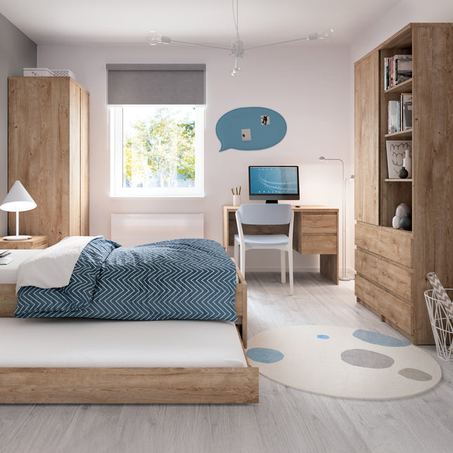 Fribo - Tall Narrow 1 Door 3 Drawer Cupboard